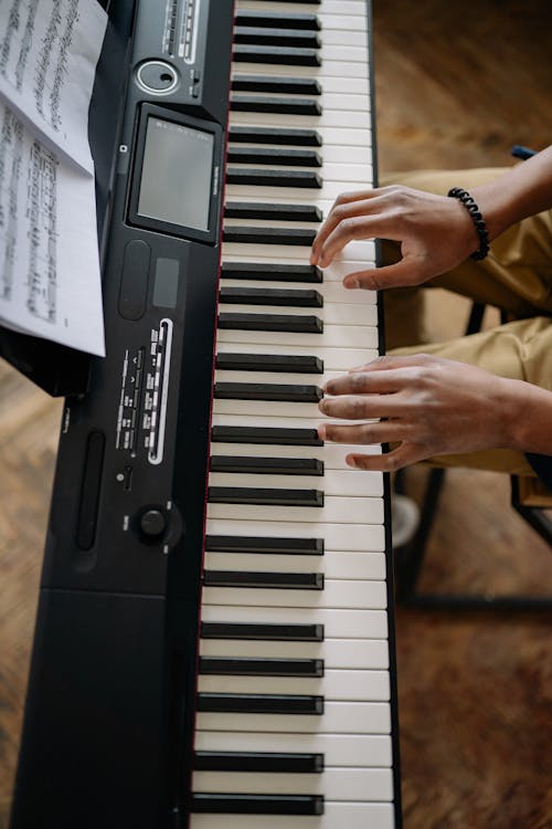Person Playing Piano