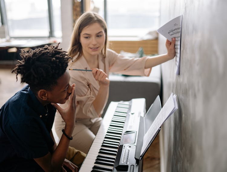 A Boy Playing Piano