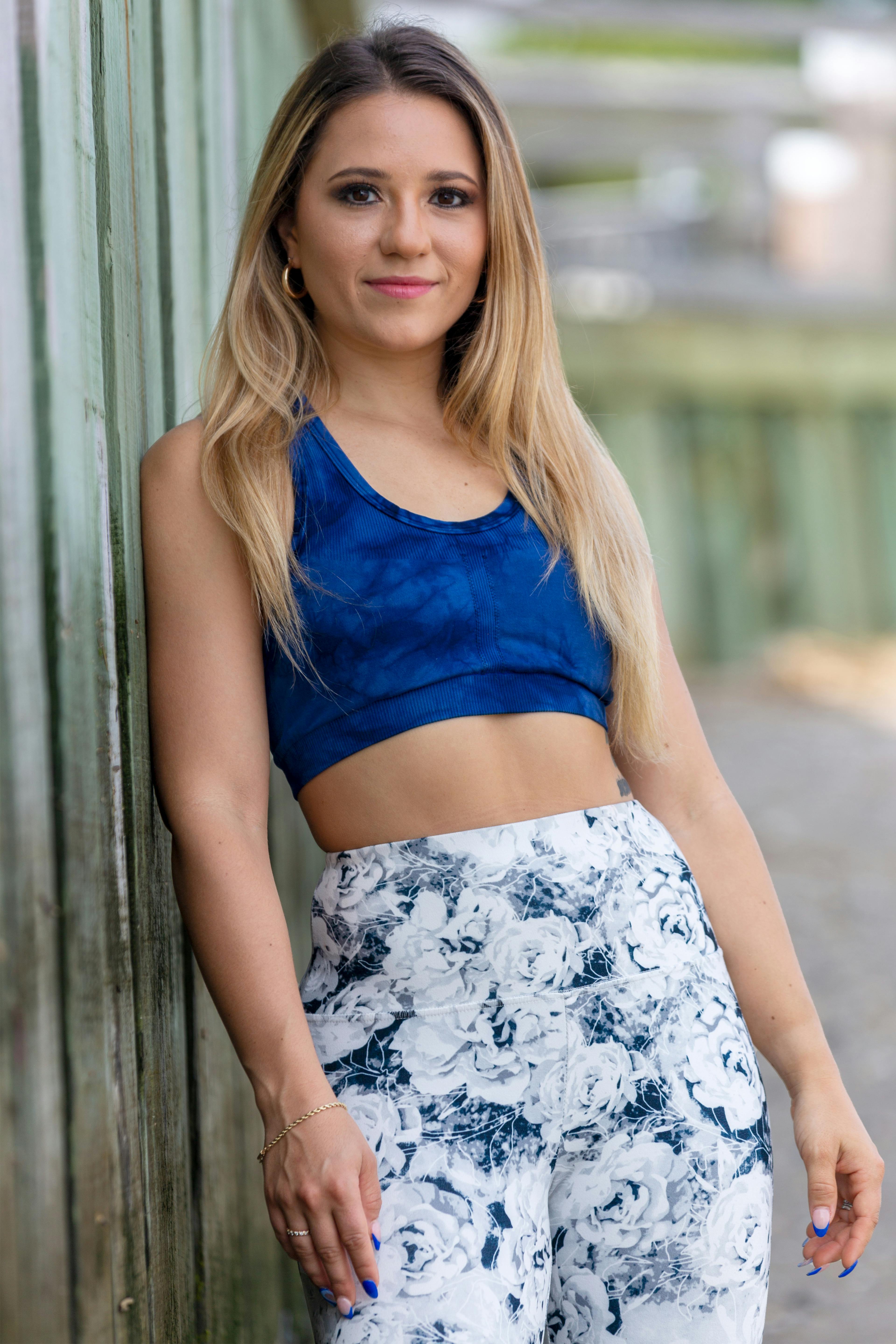 Woman in Blue Sports Bra · Free Stock Photo