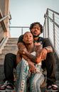 Couple Sitting on the Stairs
