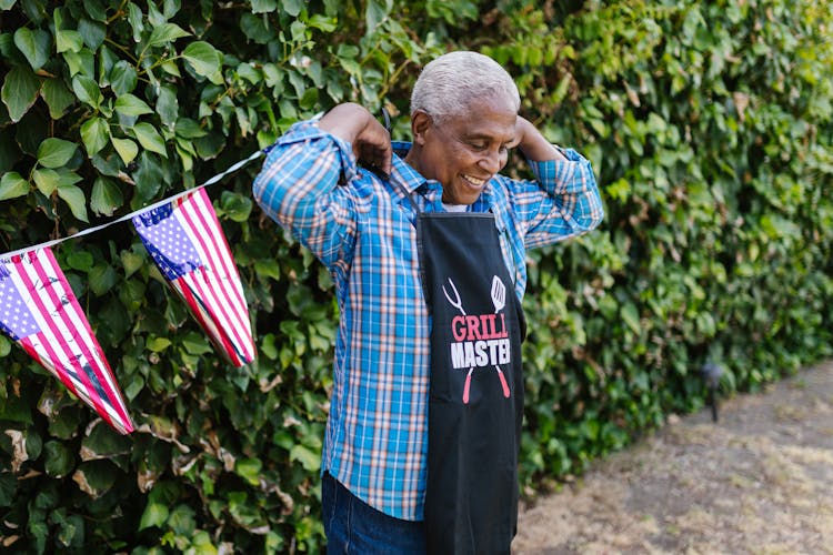 Man Wearing A Apron For Cooking 