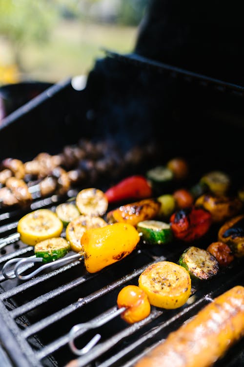 A Vegetables Cooking in the Griller · Free Stock Photo