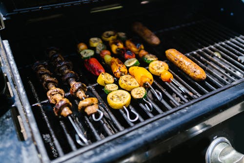 A Grilled Vegetables on a Griller