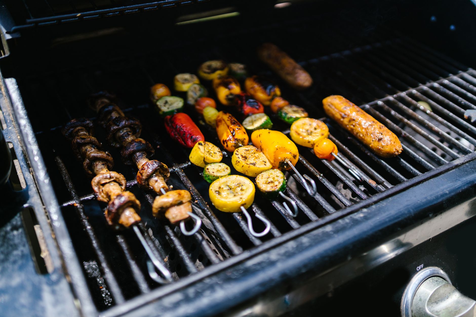 Colorful Grilled Veggie Skewers colorful vegetable skewers