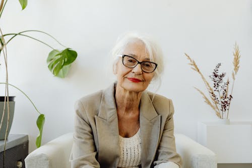 Elegant Gold Coast woman with plants