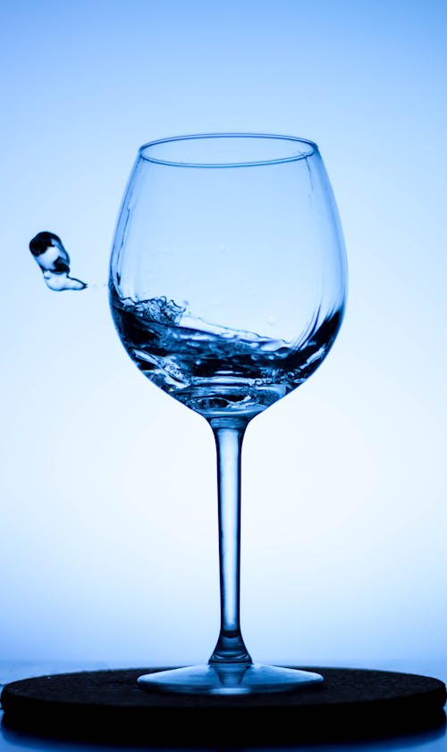 Free Water in Wine Glass in Close Up Photography Stock Photo