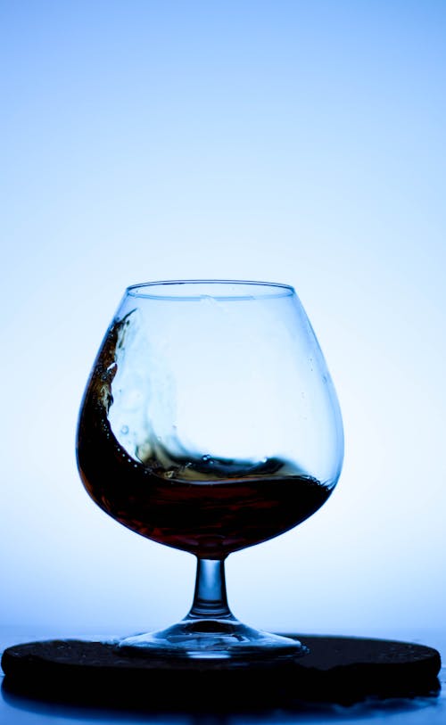 Wine inside Clear Wine Glass