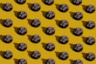 Brown Sugar Cubes on Round Wood