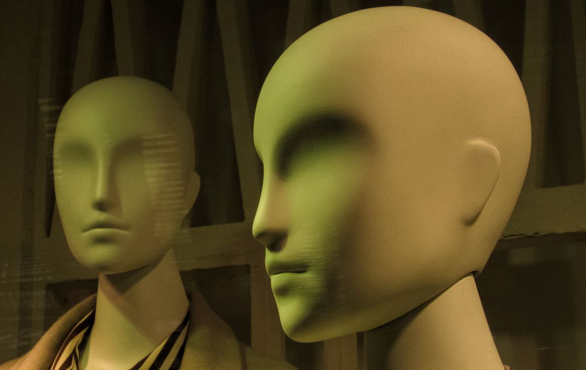 Womans Face Mannequin in Close Up