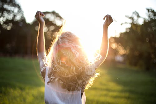 Free Woman Wearing White Top Stock Photo