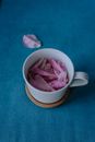 White Ceramic Mug With Pink and White Flowers