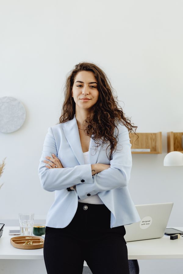 Blazer and Dark Jeans for Creative Offices