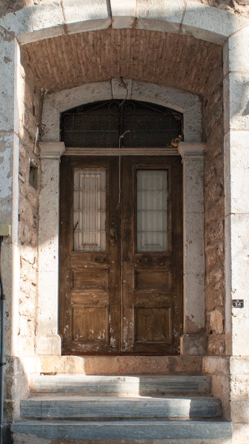 Antique Wooden Door of an Old House