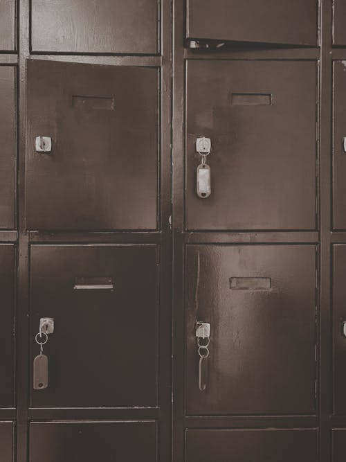 Sepia Toned Metal Lockers