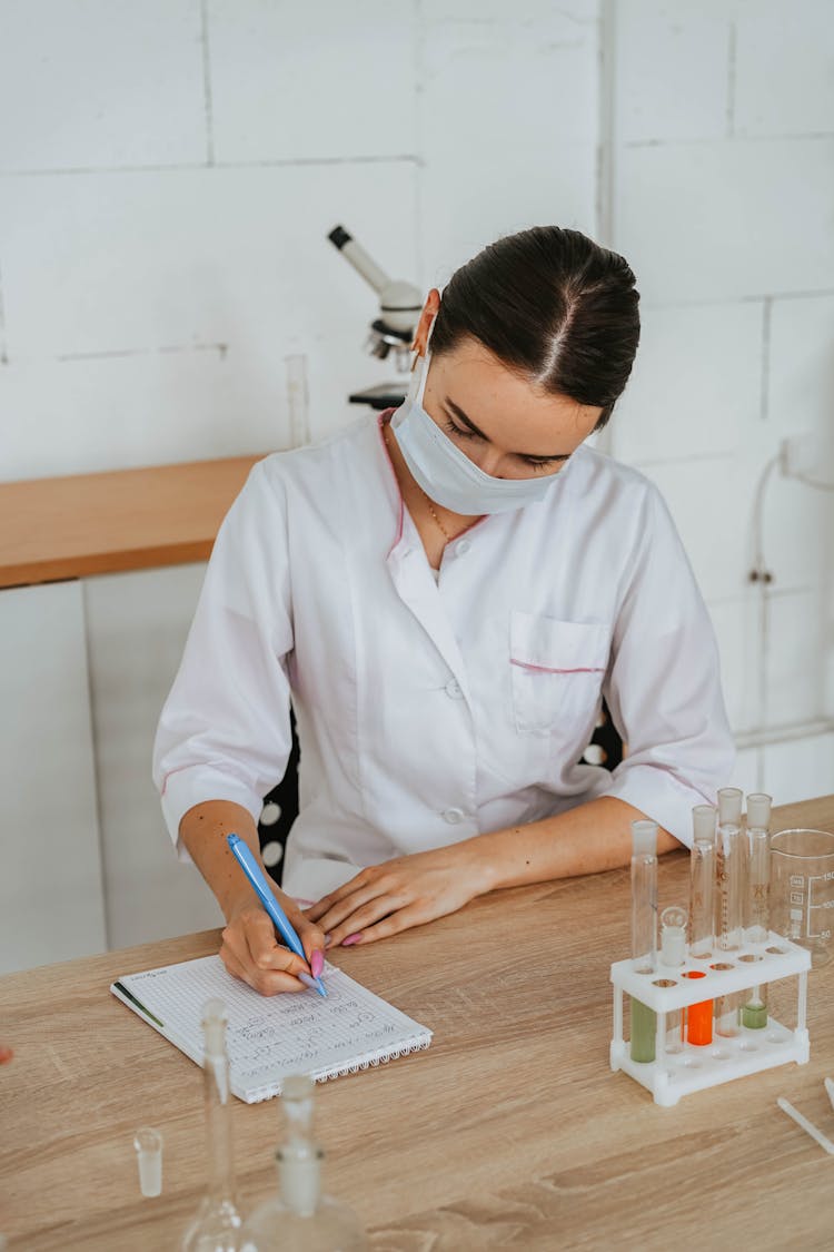 A Woman Doing A Research