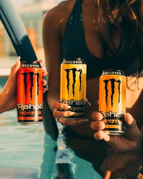 Rehab Peach Tea + Energy Monster