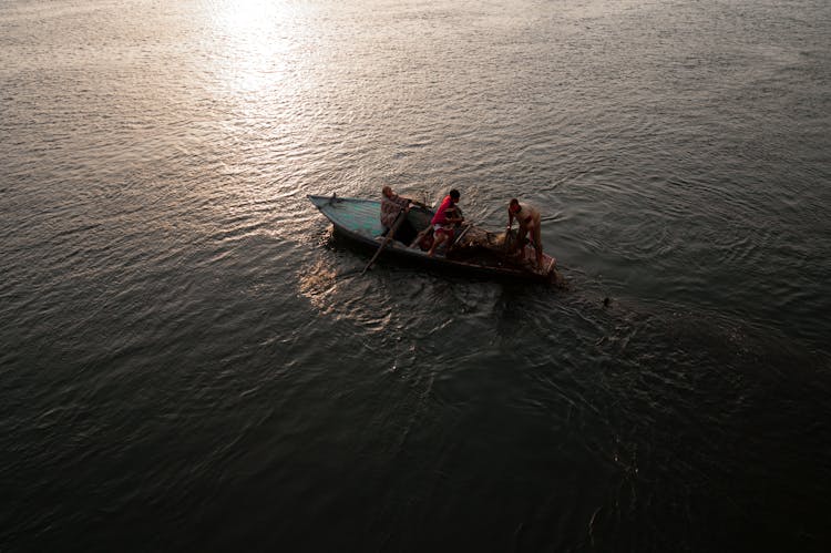 People On A Fishing Boat