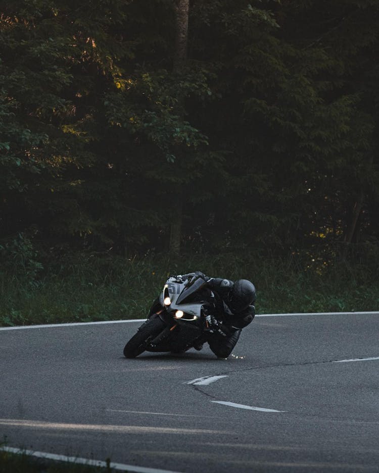 Person Riding A Big Bike