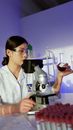A Woman Doing an Experiment
