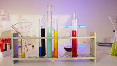 Test tubes photo by Artem Podrez on Pexels
