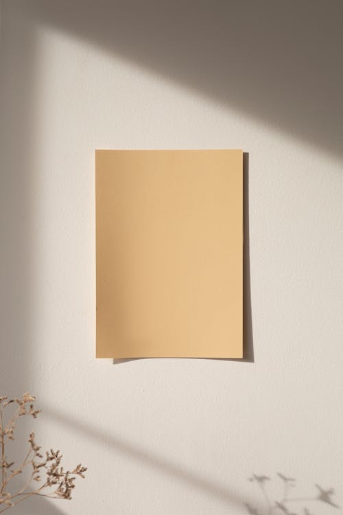 Free Brown Paper on the Wall Stock Photo