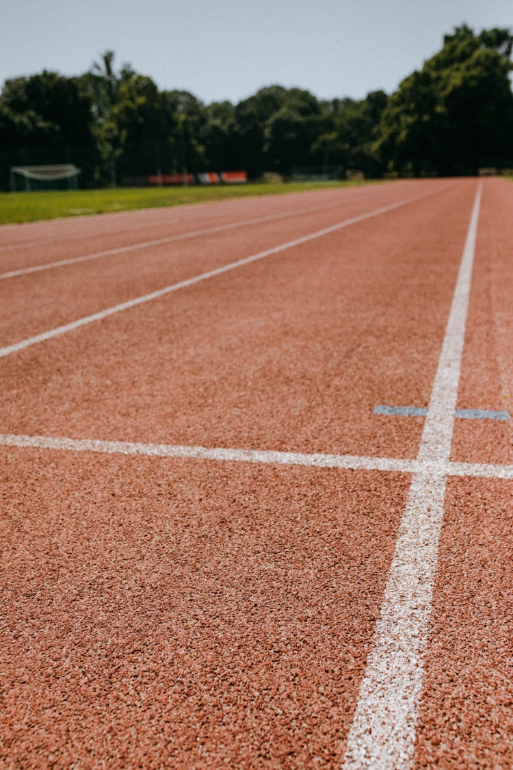 Close-up Of Running Sports Track 