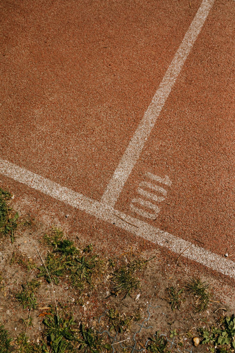 Diagonal Composition of Dividing Lines on a Running Track · Free Stock ...