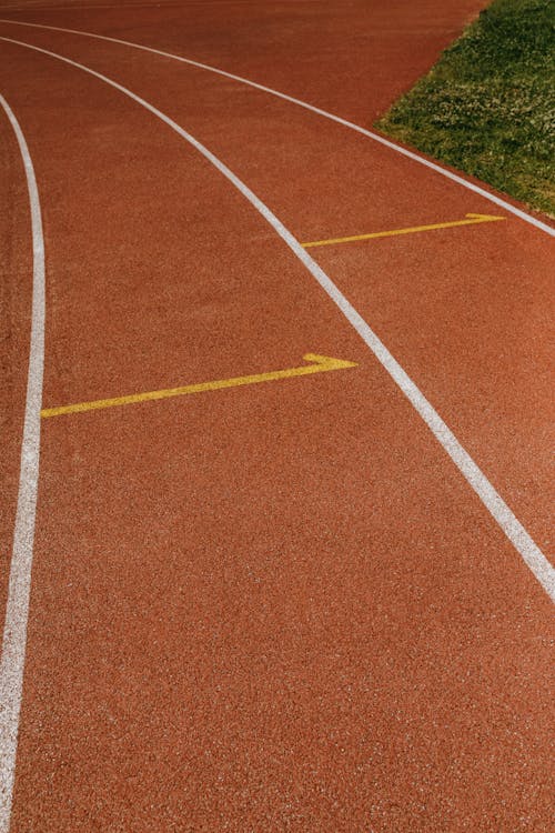 Close-up of Running Sports Track 