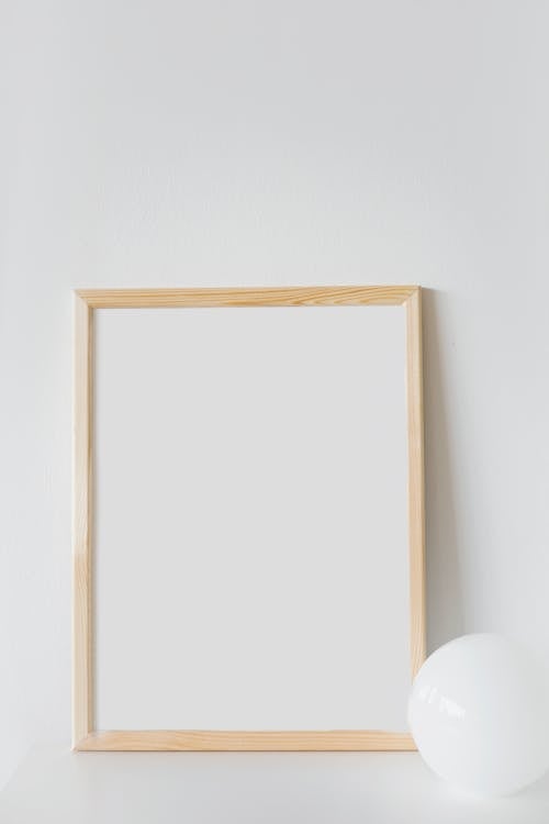 Close-Up Shot of a Blank Wooden Frame