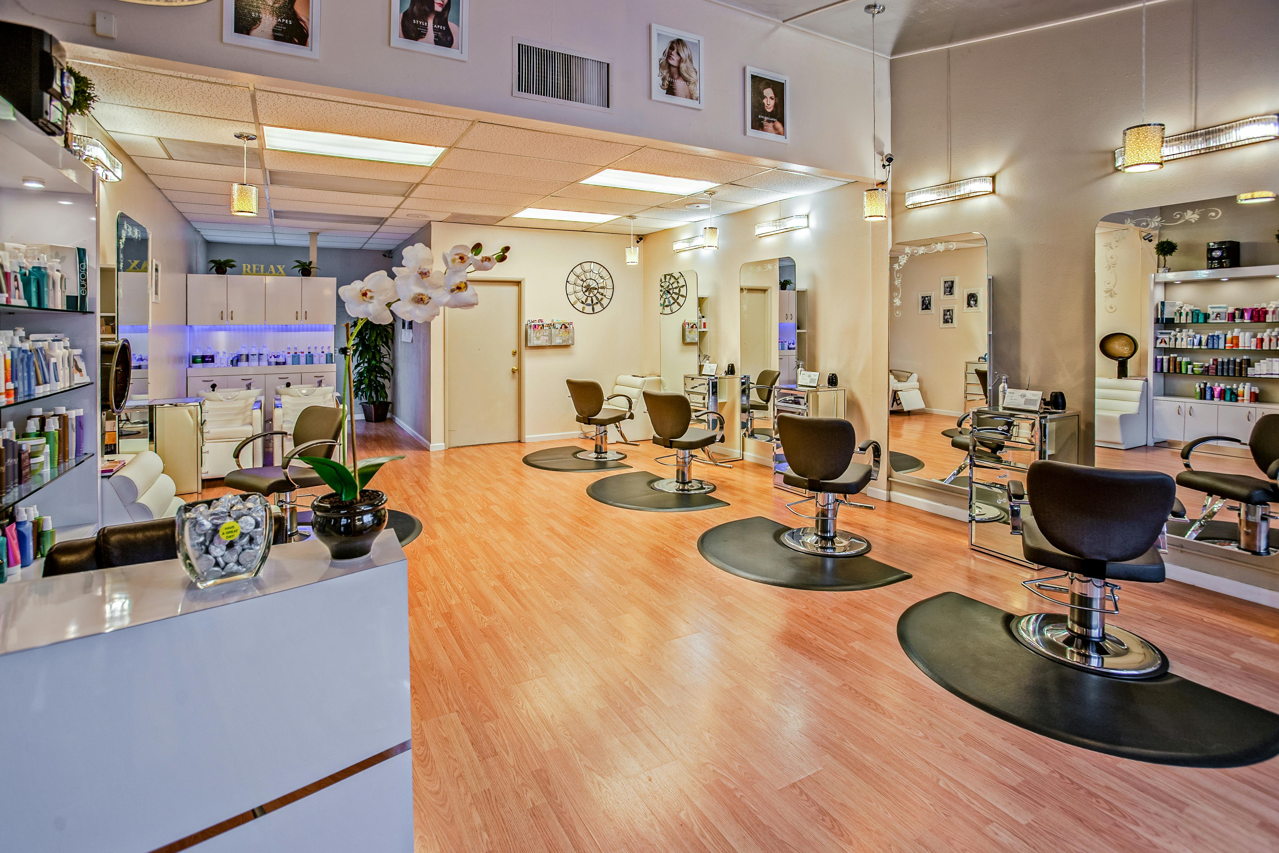 beautiful hair salon