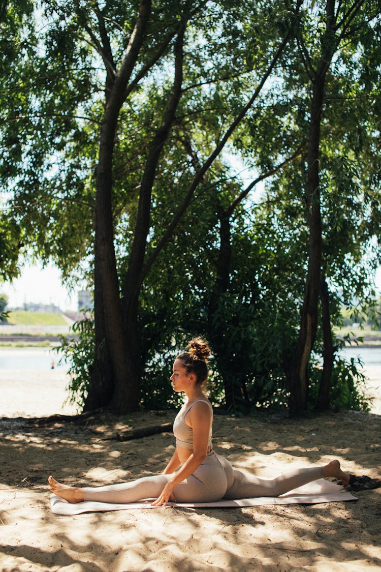 Flexible Person Doing Yoga