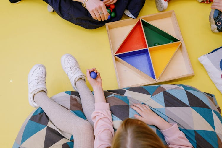 Kids Playing Wooden Toys