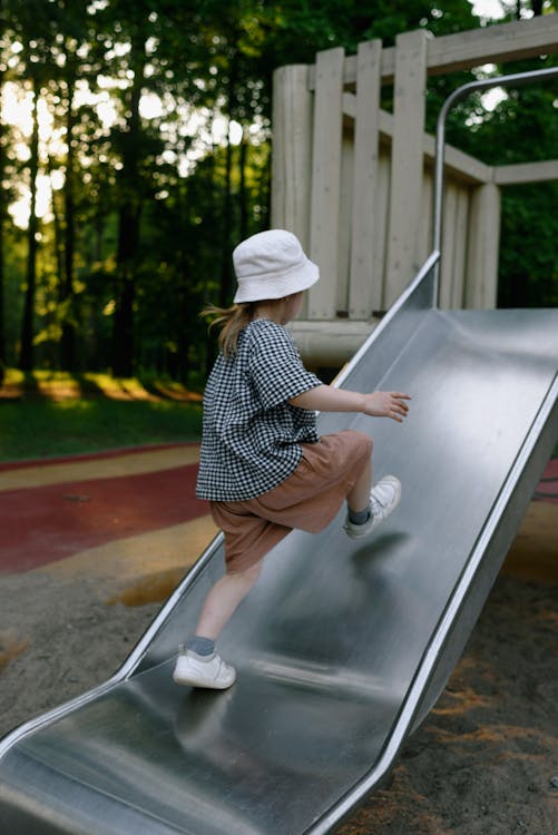 Free A Girl on the Slide  Stock Photo