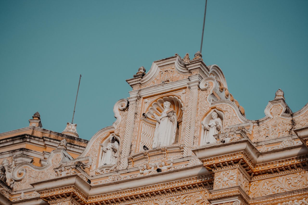 exquisite baroque facade of la merced church showcasing elaborate scul
