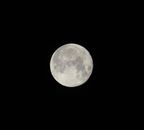 Full Moon in Dark Night Sky