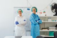 Woman in White Medical Scrub