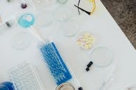 Empty Test Tubes on Racks