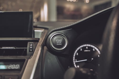 Free Engine Start Button of a Car Stock Photo