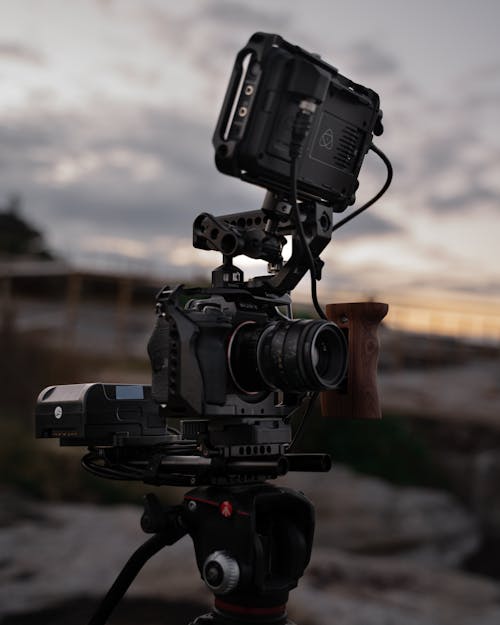 Camera on Beach at Dawn