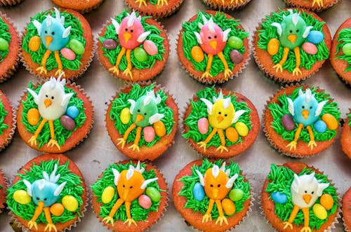 Cute Colorful Easter Cupcakes