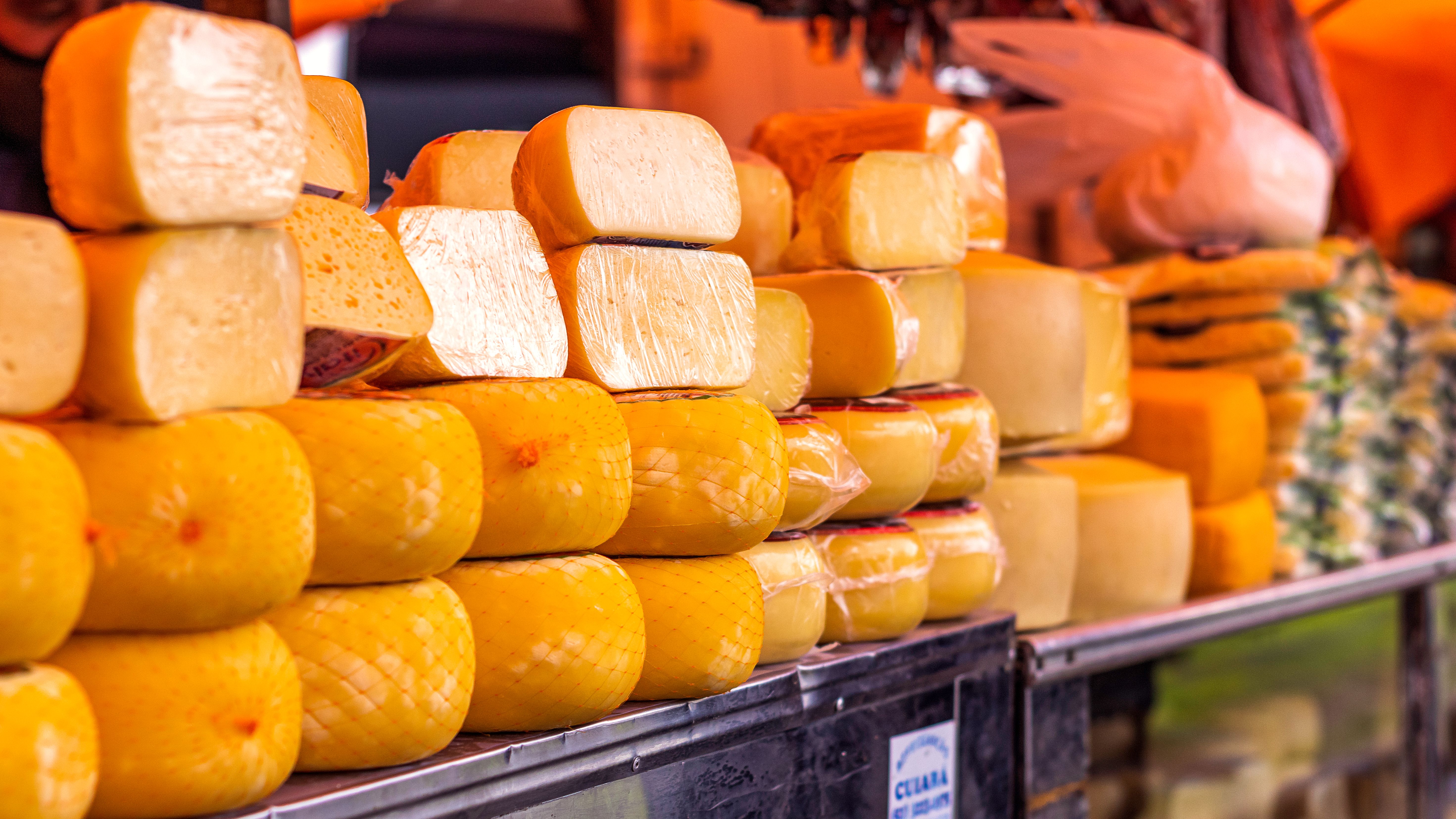 Cheese on Shelf in Market