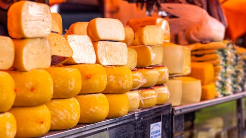 Cheese on Shelf in Market