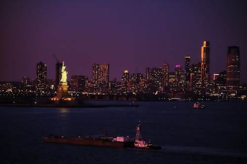 A Picturesque City Skyline During the Night