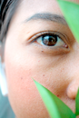 Person With Green Eye Shadow