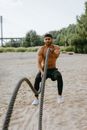 Strong Man Working Out
