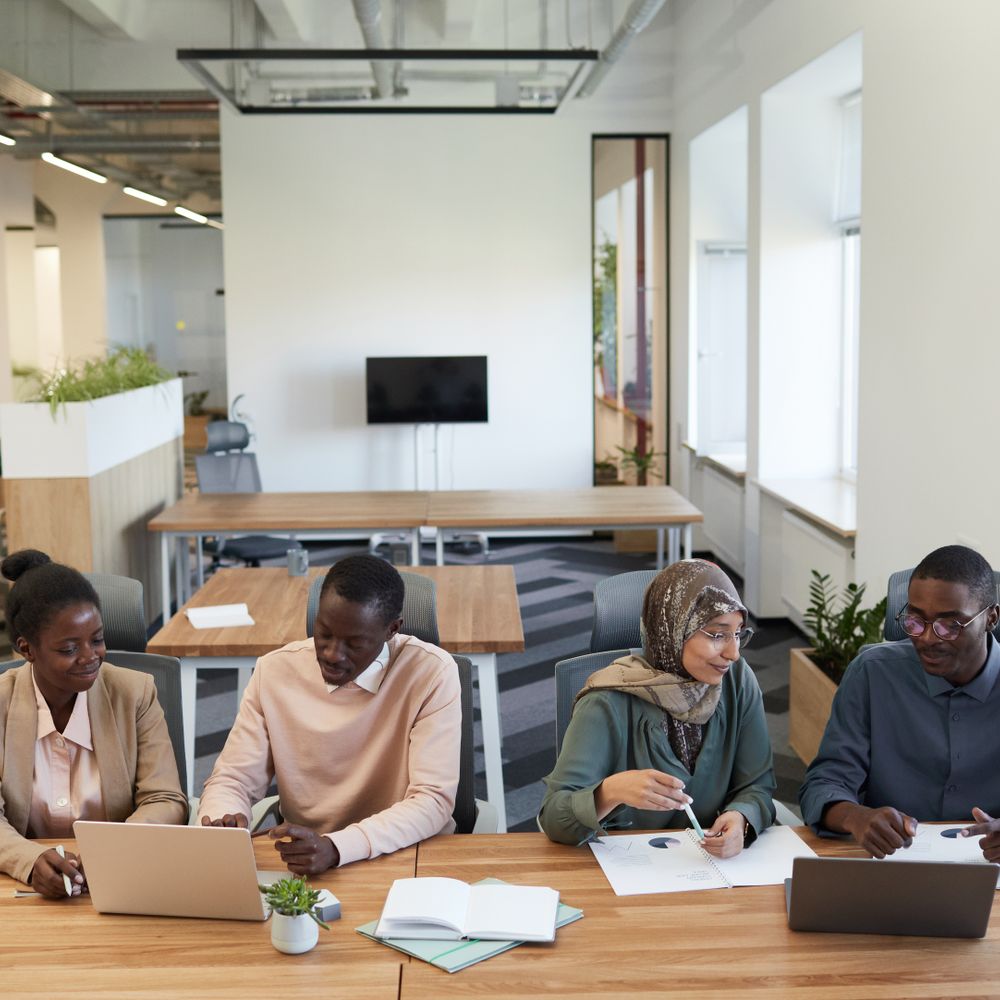Nanpean — office relocation team moving desks and equipment