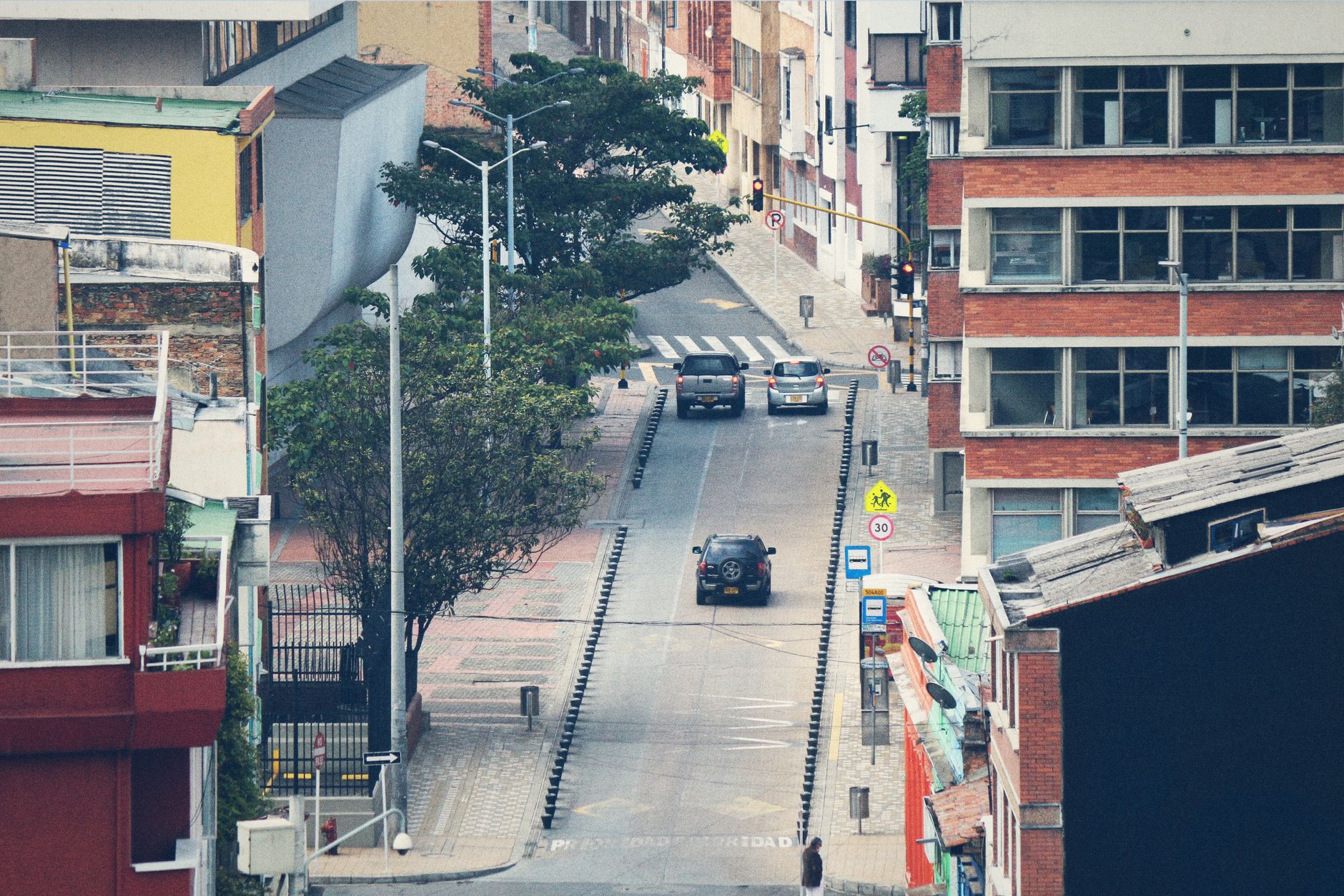Una avenida del centro de Bogotá