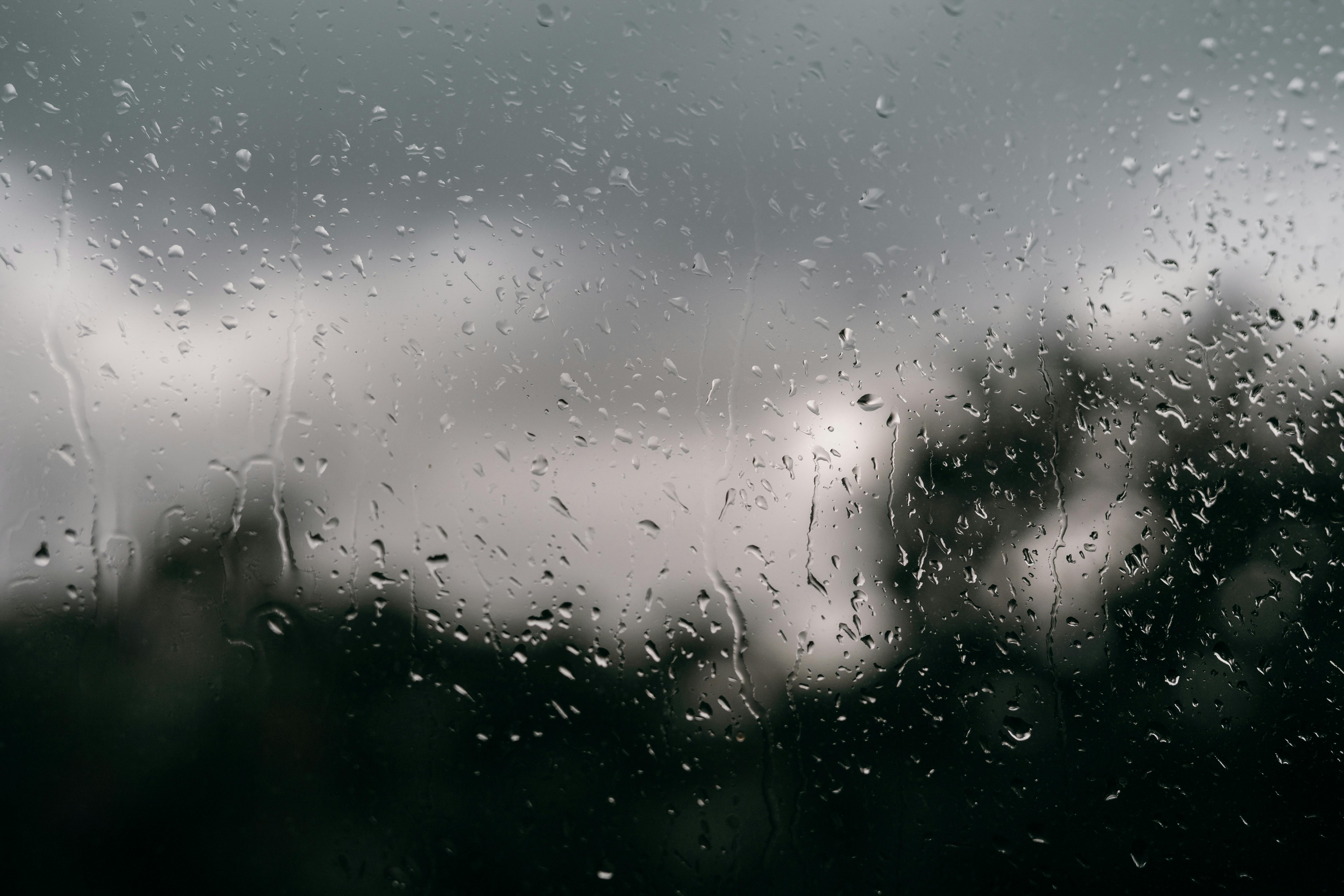 water droplets on glass