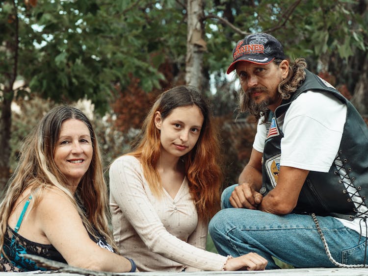 A Family Grouping For A Photo