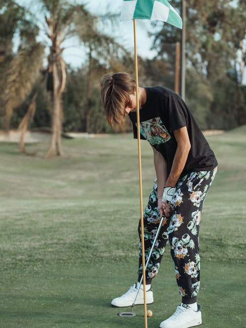 Young Man Playing Golf